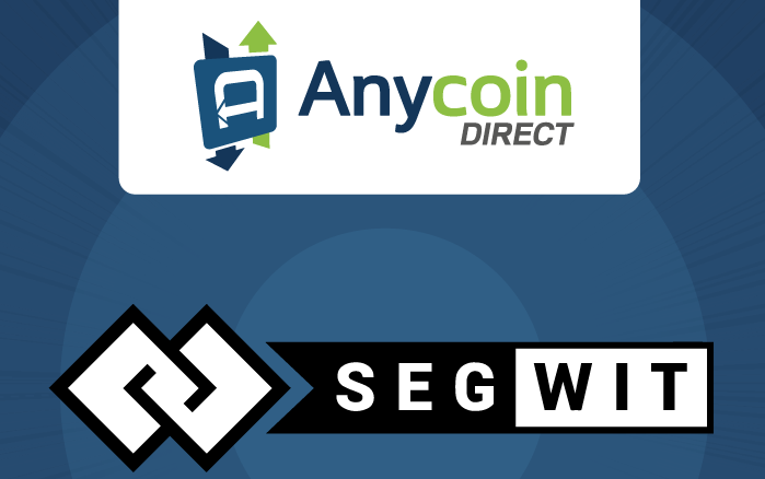 Anycoin Direct implementeert als eerste Europese cryptocurrency broker SegWit